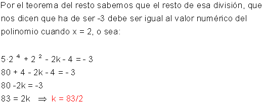 Ejercicios de polinomios