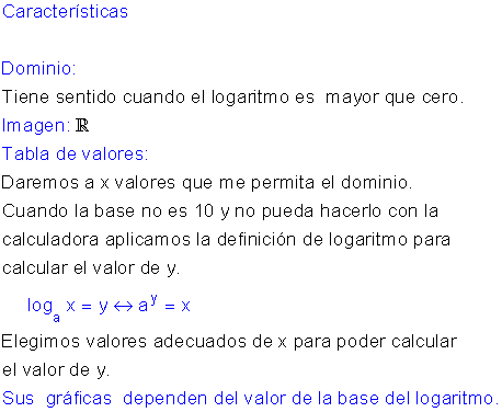 Funciones logarítmicas