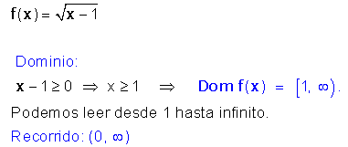 Dominio funciones