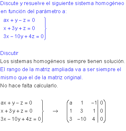 Sistemas homogenéos