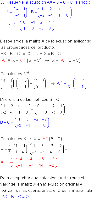 Ecuaciones matriciales