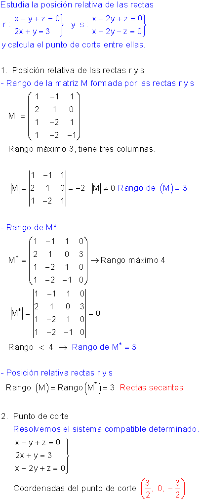 Posiciones rectas rangos
