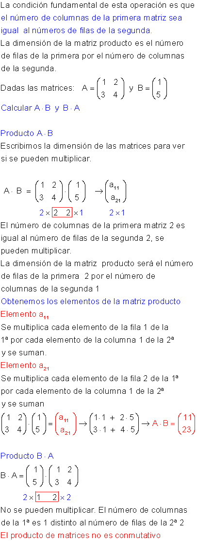 Operaciones con matrices